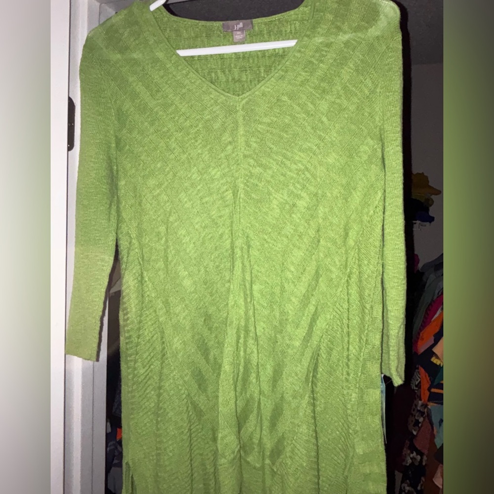 J. Jill Green V-Neck Sweater
